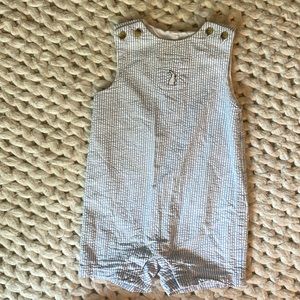 Easter Bunny Sear sucker Romper